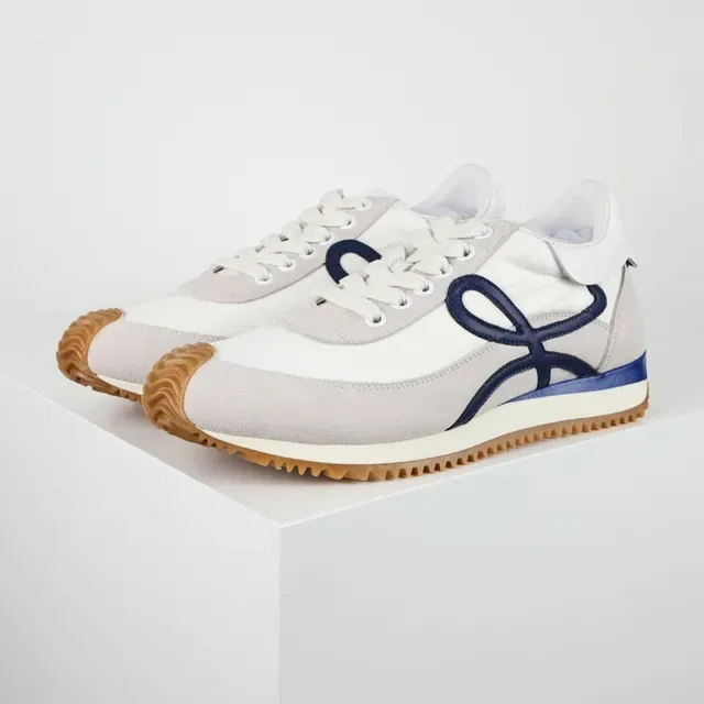 Loewe Anagram Off-White Gray Navy Gum Lifestyle Sneakers 2