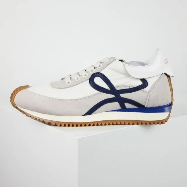 Loewe Anagram Off-White Gray Navy Gum Lifestyle Sneakers 9