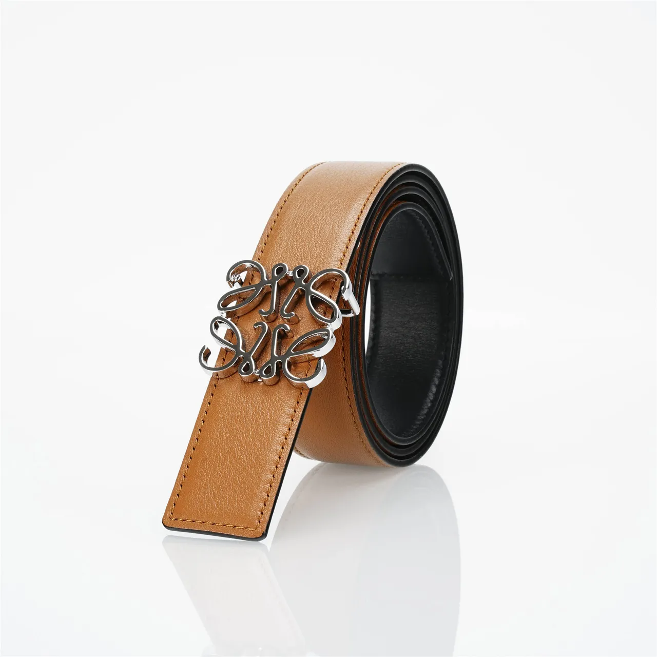Loewe Anagram Tan Ceinture en cuir 6