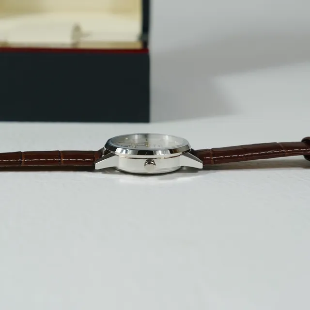 Longines Flagship Automatic White Dial Brown Leather Strap Mechanical Watch 3