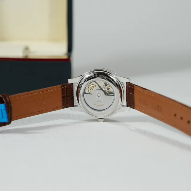 Longines Flagship Automatic White Dial Brown Leather Strap Mechanical Watch 5