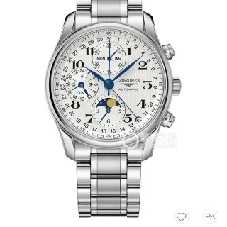 Longines Master Collection Chronograph Silver Stainless Steel White Dial Mechanical Watch