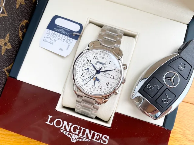 Longines Master Collection Chronograph Silver Stainless Steel White Dial Mechanical Watch 8