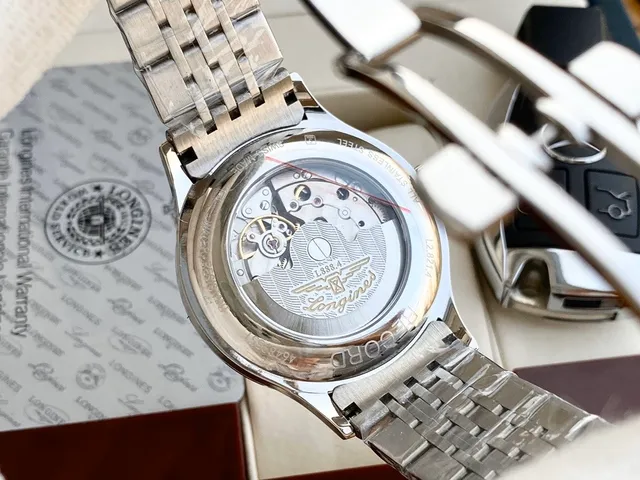 Longines Master Collection Silver Blue Stainless Steel Bracelet White Dial Mechanical Watch 3