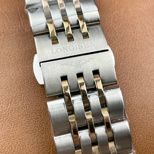 Longines 银金双色不锈钢白色表盘机械腕表 4