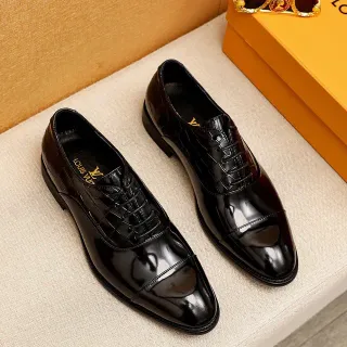 Louis Vuitton কালো ক্যাপ-টো প্যাটেন্ট লেদার অক্সফোর্ড জুতো