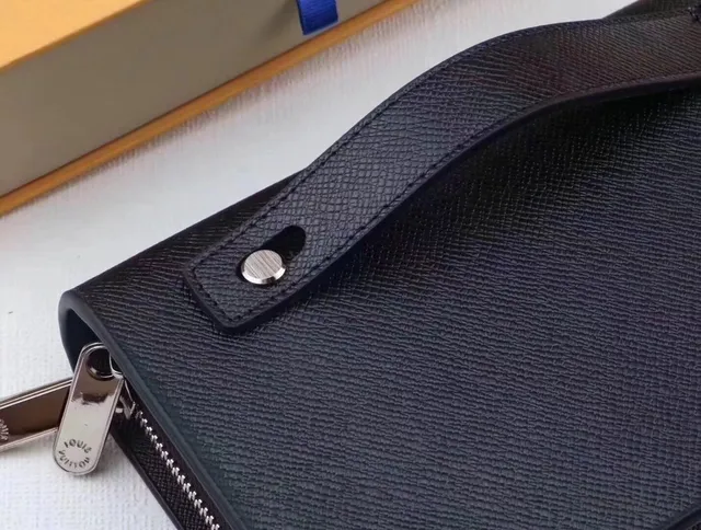 Louis Vuitton কালো টেক্সচার্ড লেদার জিপ-আরাউন্ড লং ওয়ালেট 5
