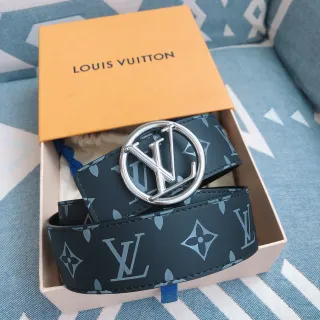 Louis Vuitton Circle LV Belt गहरा भूरा Monogram चमड़े का बेल्ट