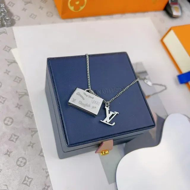 Louis Vuitton City Lock Engraved Pendant Necklace 5