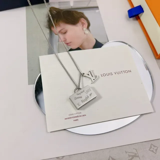Louis Vuitton City Lock Engraved Pendant Necklace 7