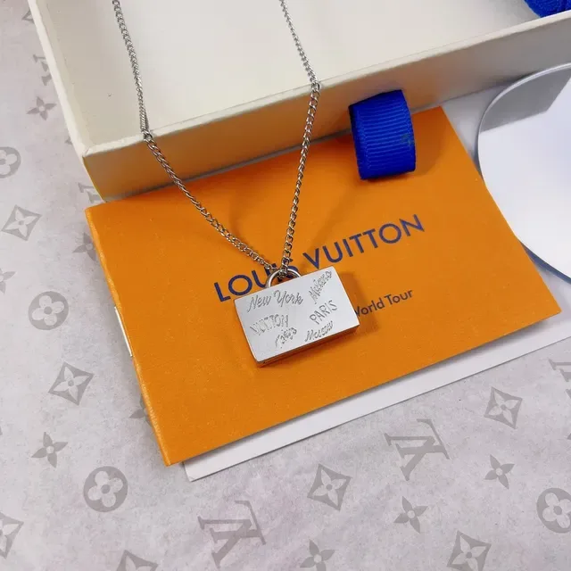 Louis Vuitton City Lock Engraved Pendant Necklace 8