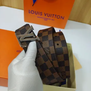 Louis Vuitton Damier Ebène Check চামড়ার বেল্ট