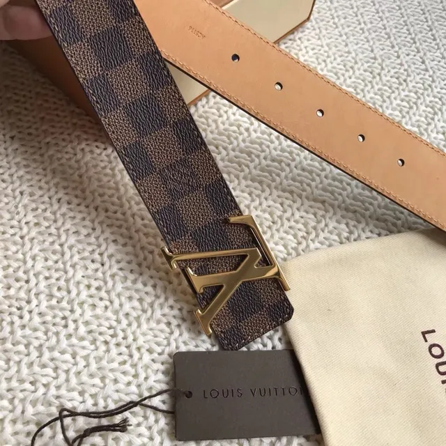 Louis Vuitton Damier Ebène Monogram Buckle Leather Belt 5