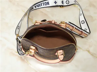 Louis Vuitton Dauphine भूरा Monogram Canvas और भूरी चमड़े Boston Bag 2