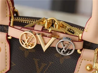 Louis Vuitton Dauphine भूरा Monogram Canvas और भूरी चमड़े Boston Bag 5