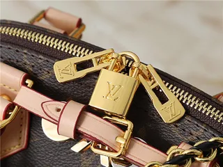 Louis Vuitton Dauphine भूरा Monogram Canvas और भूरी चमड़े Boston Bag 6