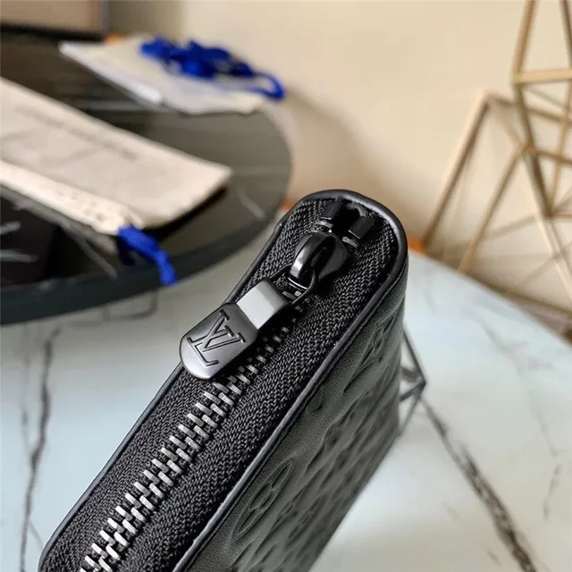 Louis Vuitton Embossed Monogram Black Long Wallet 6