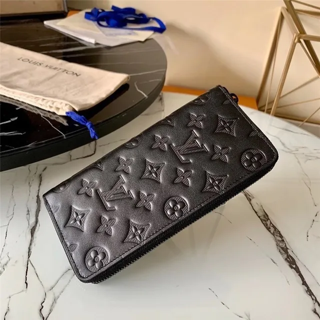 Louis Vuitton Embossed Monogram Black Long Wallet 8