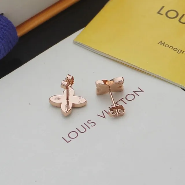Louis Vuitton Brincos Motivo de Flor Quadrado Pavé 8