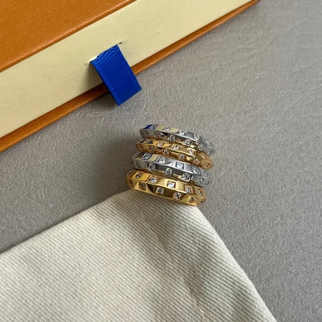 Louis Vuitton Gold Channel-Set Diamond Ring 5