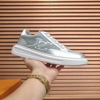 Louis Vuitton Zapatillas Lifestyle Gris Plata Low Top Plataforma