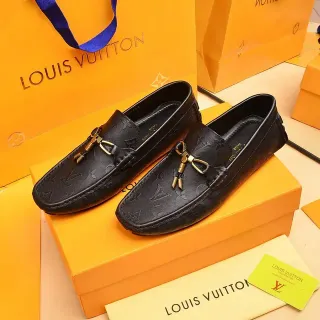Louis Vuitton Horsebit Loafer কালো Monogram চামড়া লোফার