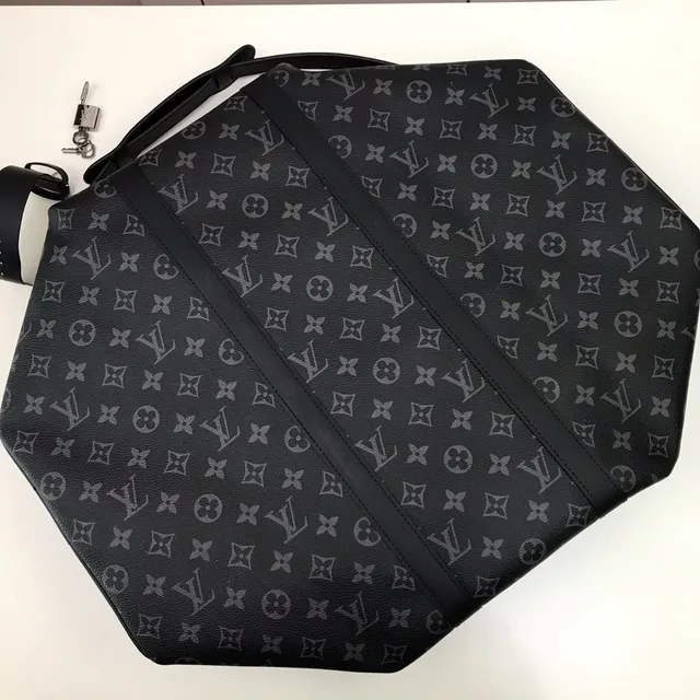 Louis Vuitton Keepall Bandoulière Monogram Eclipse Black डफल बैग 3