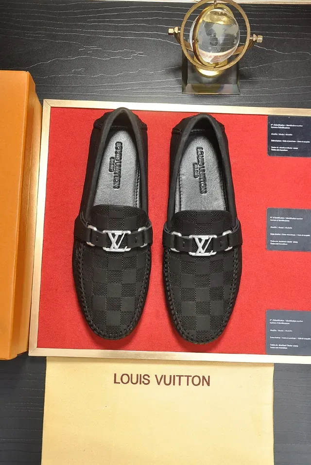 Louis Vuitton Loafer Black Silver Damier Graphite Canvas Single Strap Loafer 5
