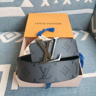 Louis Vuitton LV 灰色 Monogram 皮革腰带