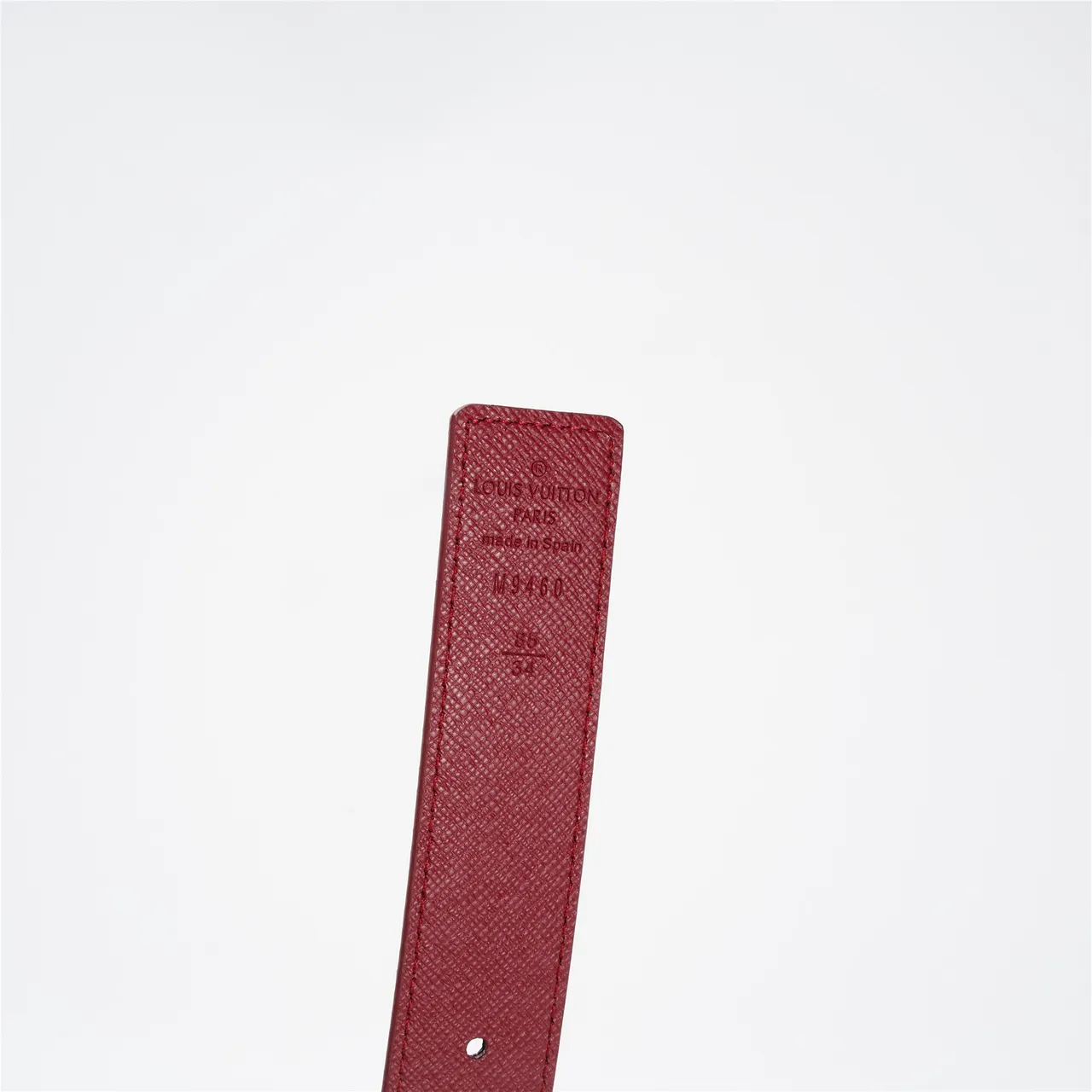 Louis Vuitton LV fivela circular marrom vermelho monograma lona tonalidade dourada circular couro 7