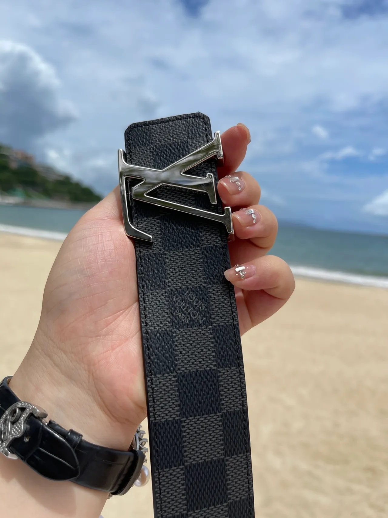 Louis Vuitton LV Initiales Black Damier Leather Belt 4