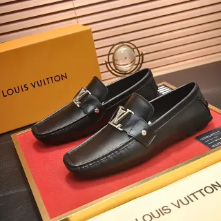 লুই ভিতন LV লোফার কালো চামড়া LV Twist Buckle লোফার