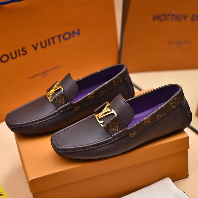 Louis Vuitton LV Loafer Brown Monogram Strap Gold Buckle Loafers 8