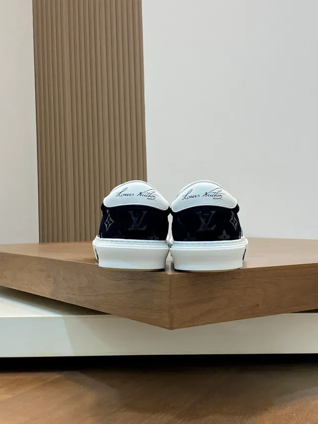 路易威登 LV Trainer 黑白 套脚 印花帆布 生活方式运动鞋 3