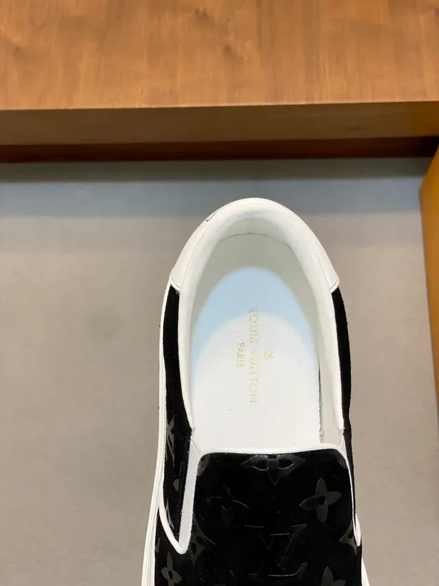 路易威登 LV Trainer 黑白 套脚 印花帆布 生活方式运动鞋 4