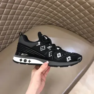 路易威登 LV Trainer 黑白透明 鞋跟空气单元 压花图案 生活方式运动鞋
