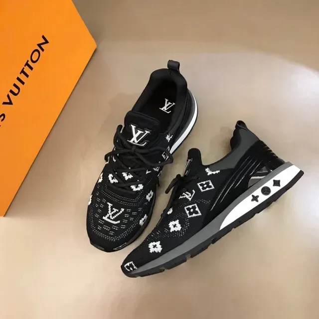 Louis Vuitton LV Trainer Noir Blanc Transparent Talon Air Unit Motifs Embossés Sneakers Lifestyle 8