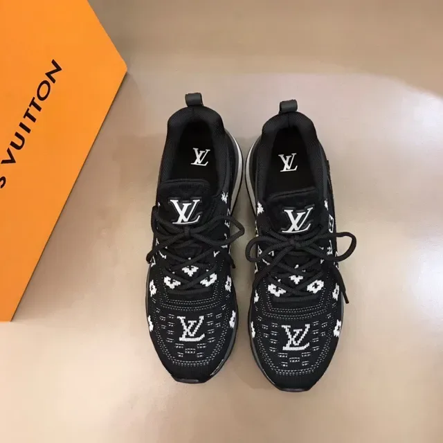 Louis Vuitton LV Trainer Noir Blanc Transparent Talon Air Unit Motifs Embossés Sneakers Lifestyle 9