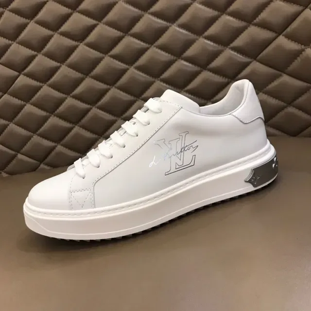 Louis Vuitton LV Trainer White Black Leather Upper Platform Sole Lifestyle Sneakers 8