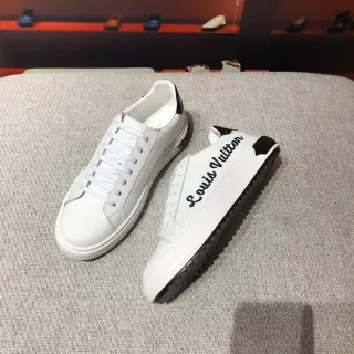路易威登 LV Trainer 白色黑色低帮皮革面生活方式运动鞋