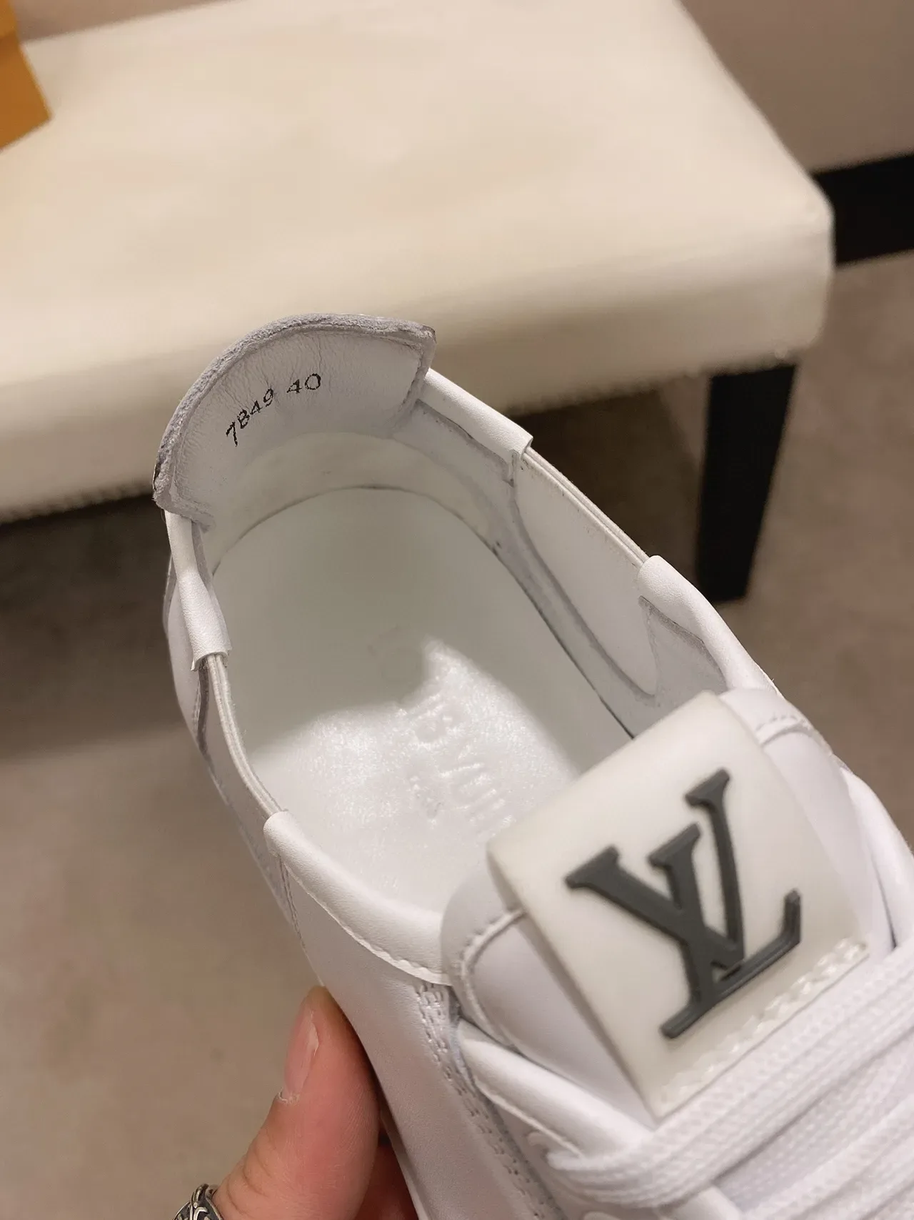 Louis Vuitton LV Trainer White Gray Leather Low-Top Lifestyle Sneakers 6