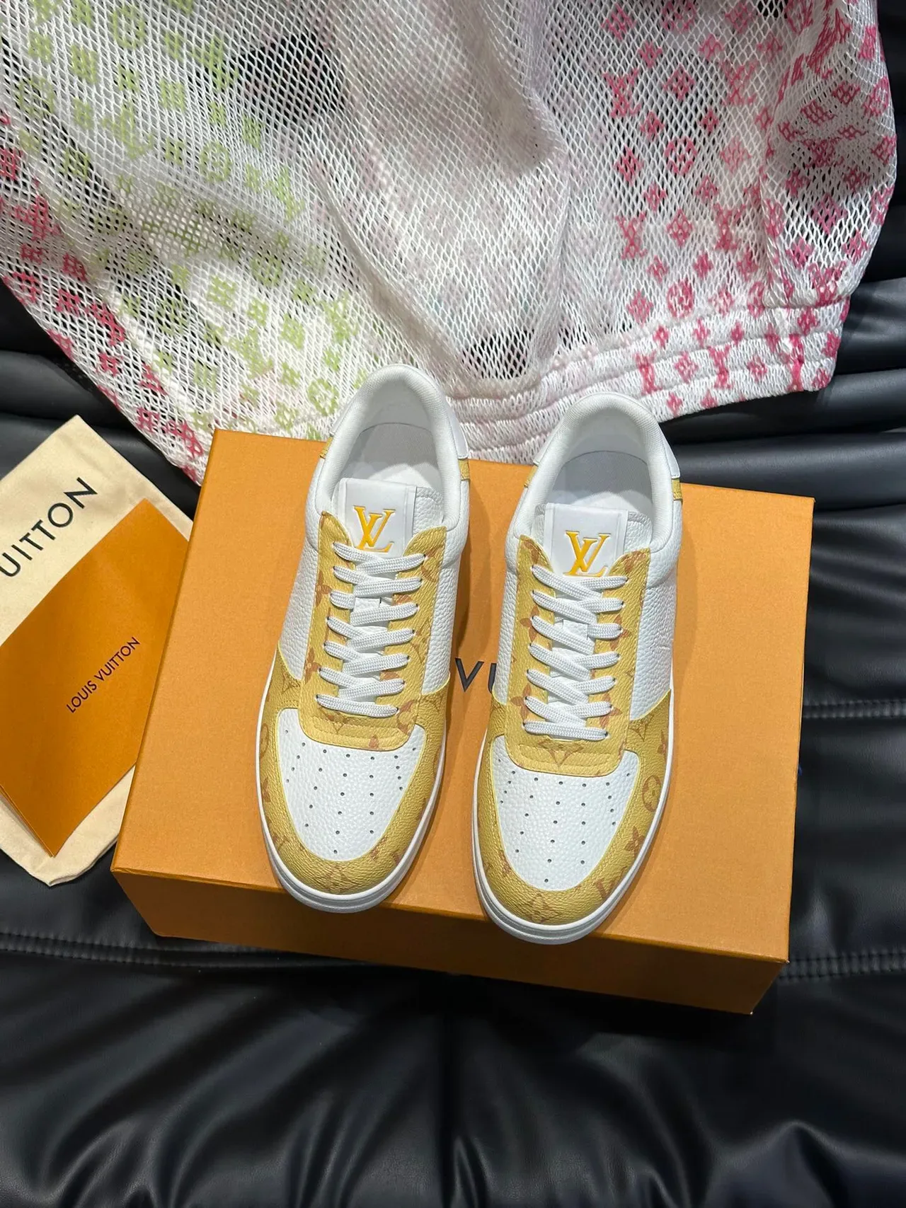 Louis Vuitton LV Trainer Yellow Monogram Lifestyle Sneakers 2