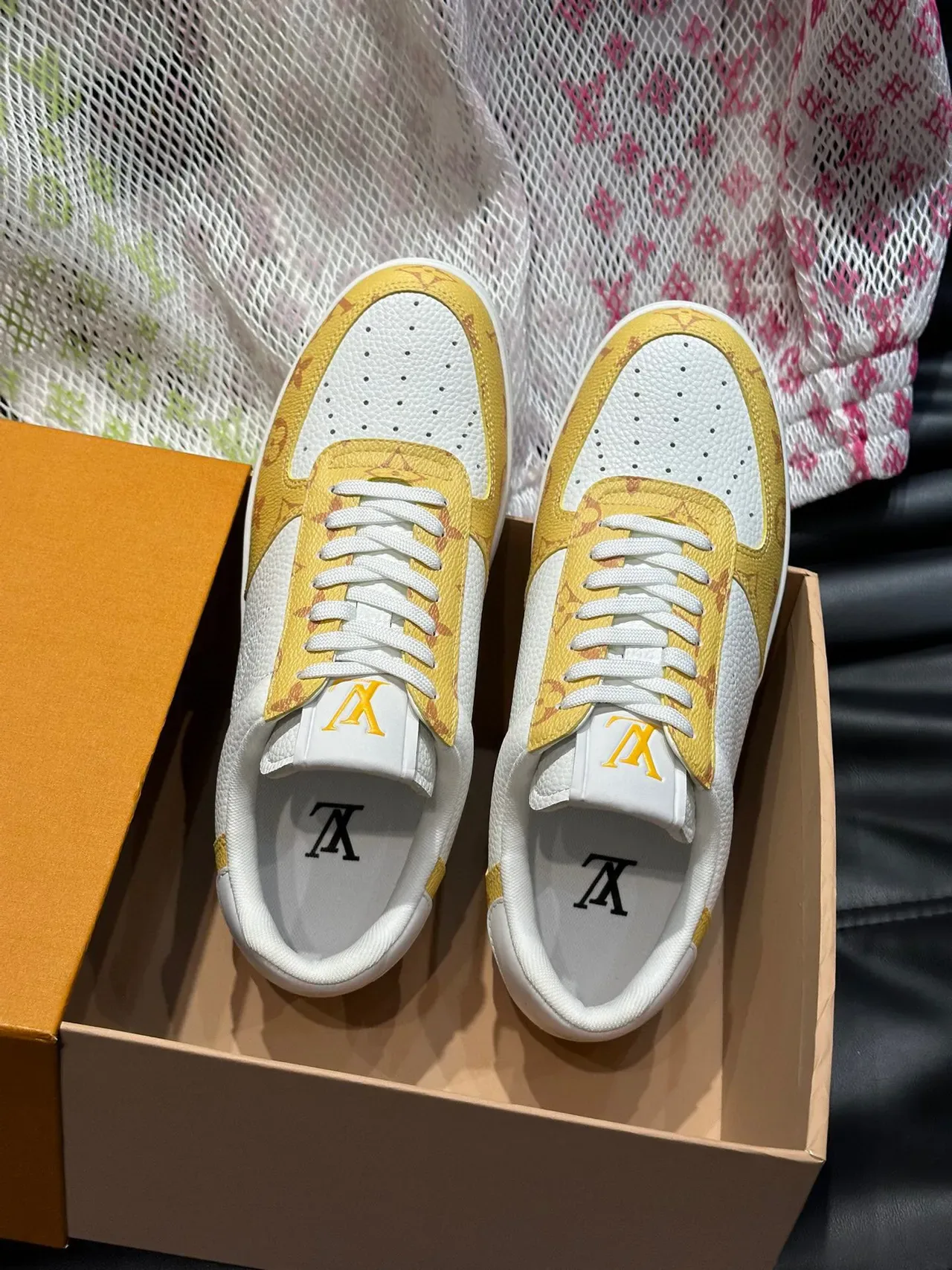 Louis Vuitton LV Trainer Yellow Monogram Lifestyle Sneakers 4
