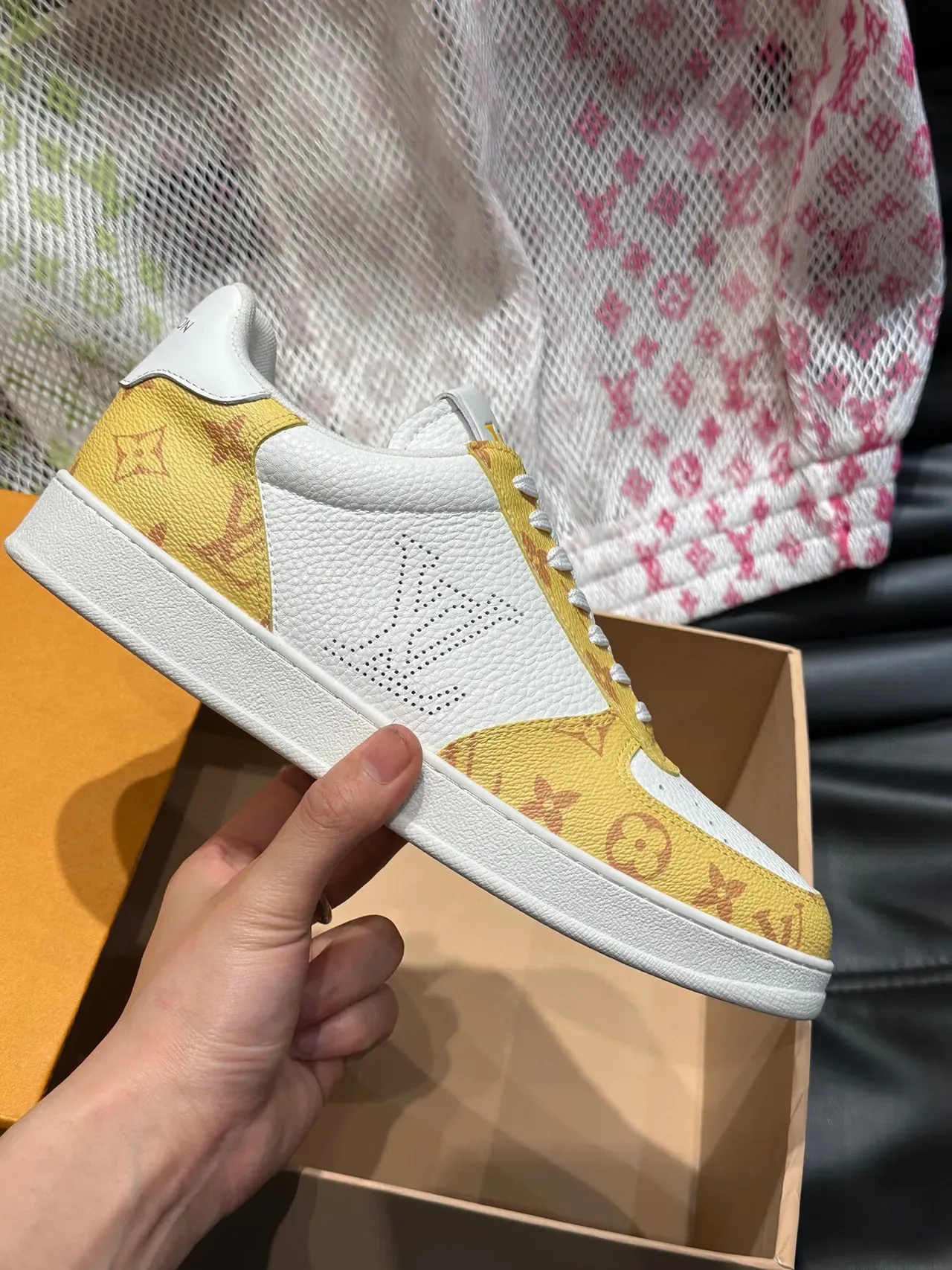 Louis Vuitton LV Trainer Yellow Monogram Lifestyle Sneakers 5
