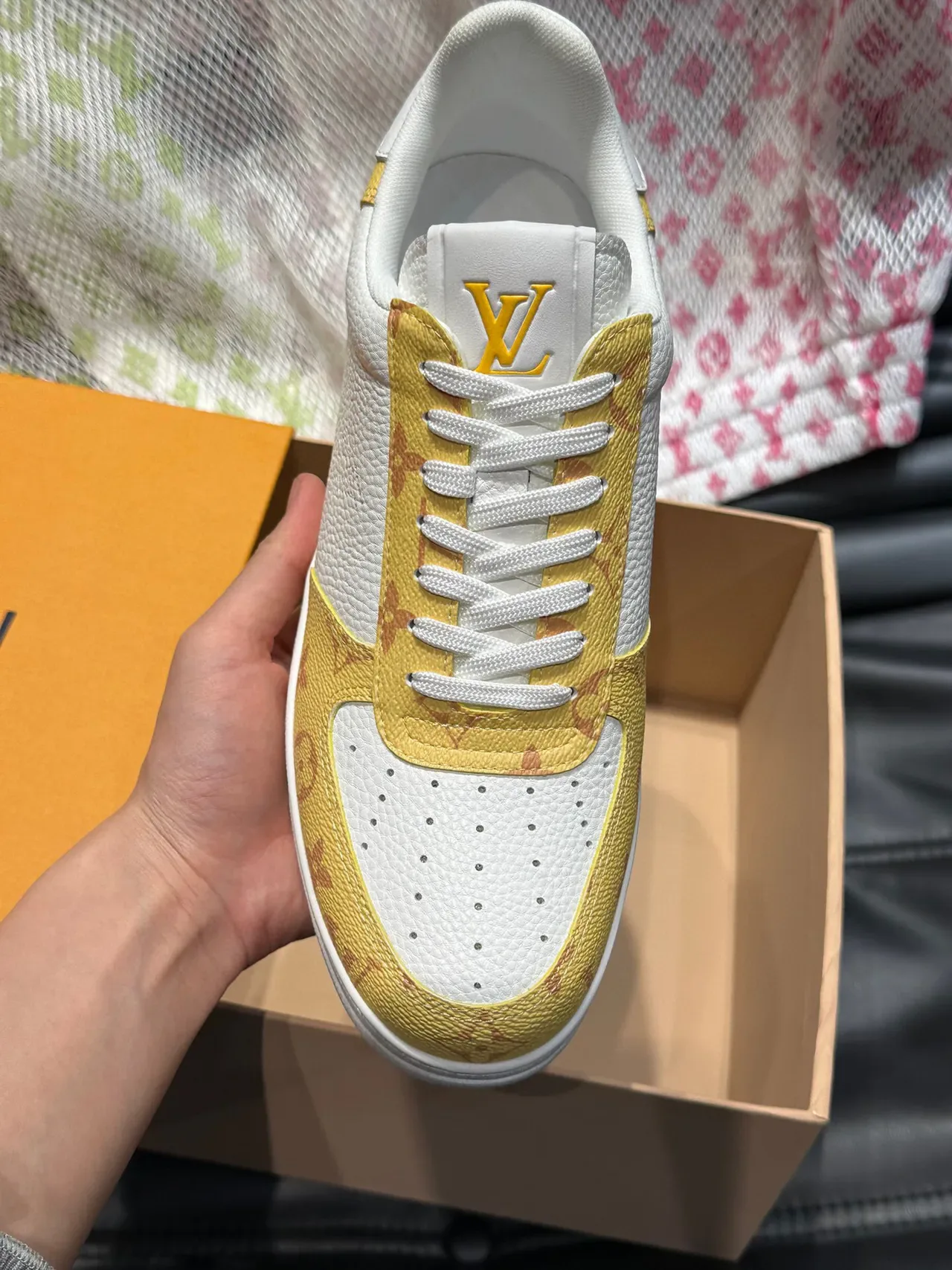 Louis Vuitton LV Trainer Yellow Monogram Lifestyle Sneakers 6