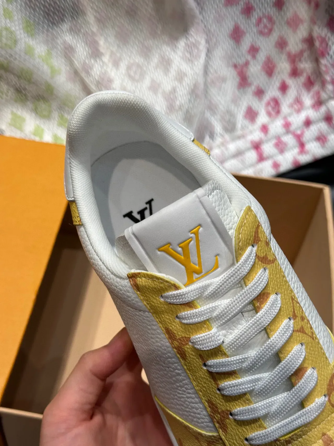 Louis Vuitton LV Trainer Yellow Monogram Lifestyle Sneakers 7