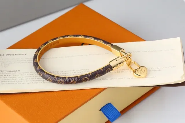 Louis Vuitton Monogram Braided Leather Heart Padlock Bracelet 2