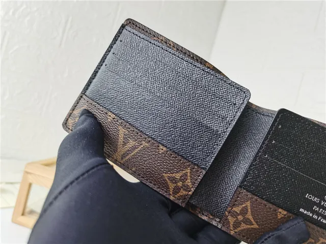 Louis Vuitton Monogram Canvas বাদামী এবং কালো ছোট ওয়ালেট 3