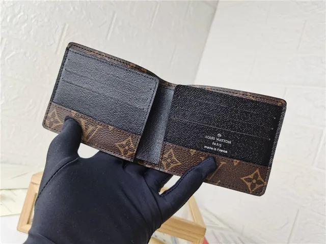 Louis Vuitton Monogram Canvas বাদামী এবং কালো ছোট ওয়ালেট 5