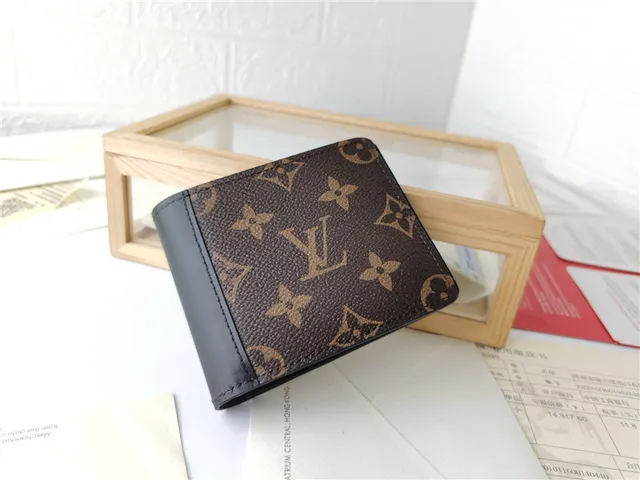Louis Vuitton Monogram Canvas বাদামী এবং কালো ছোট ওয়ালেট 7
